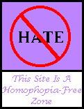 No Hate--Homophobia Free Zone